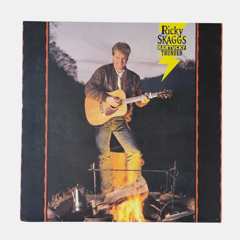 Ricky Skaggs Kentucky Thunder 1989 Promo Poster 12x12 Double‎ Sided CBS Records